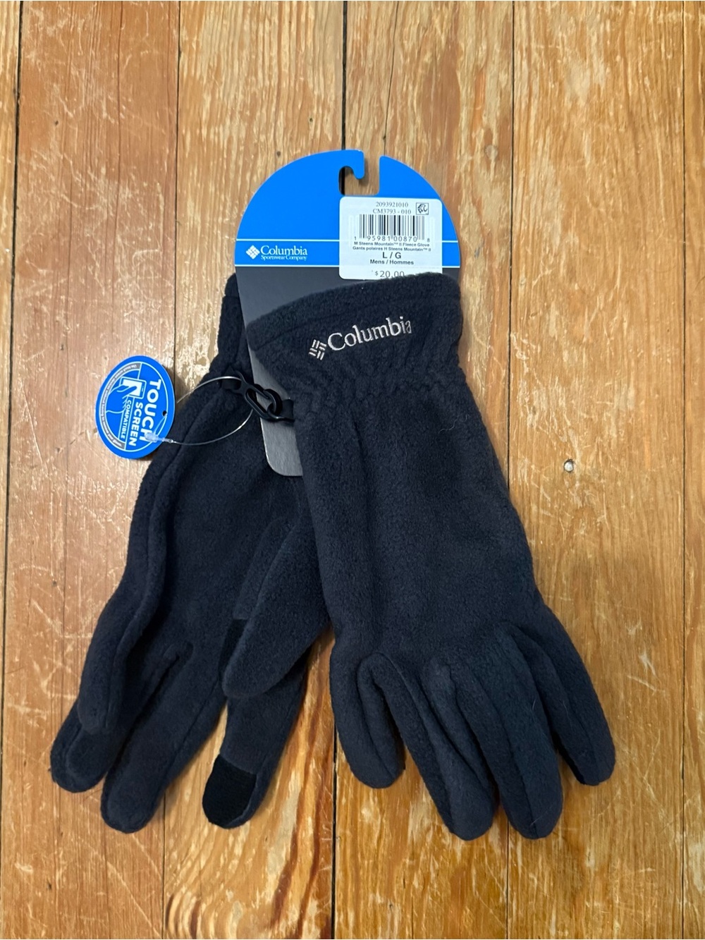Columbia Black Fleece Touchscreen Gloves